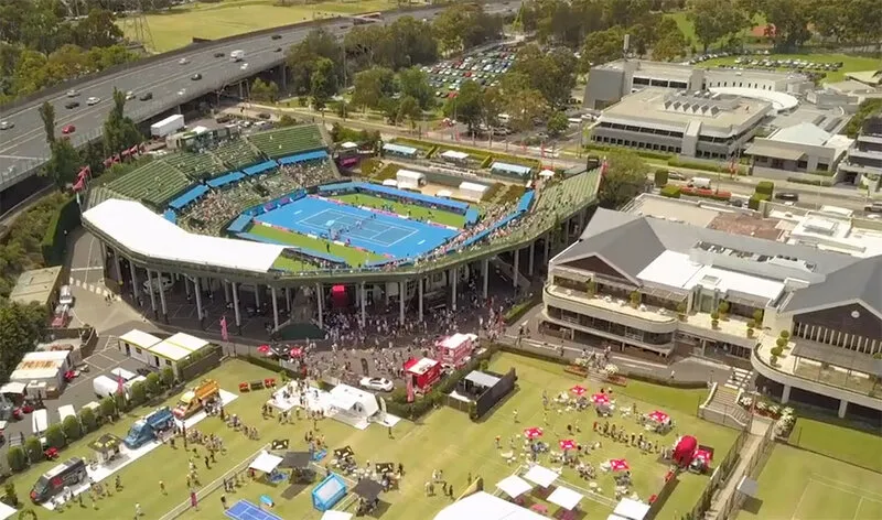 Pohled na Kooyong Tennis Centre