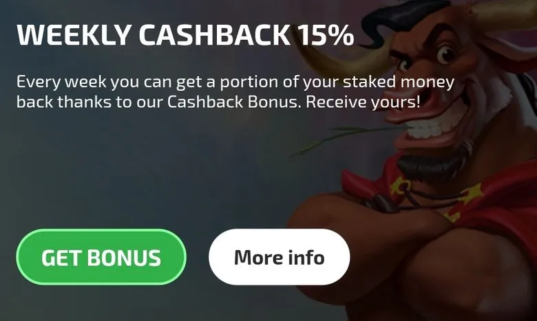 BoaBoa Casino live casino cashback