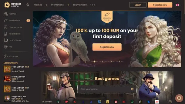 National Casino - home page