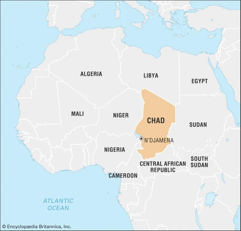 Čad - mapa