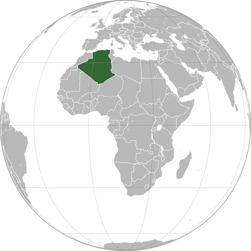 Alžírsko - mapa