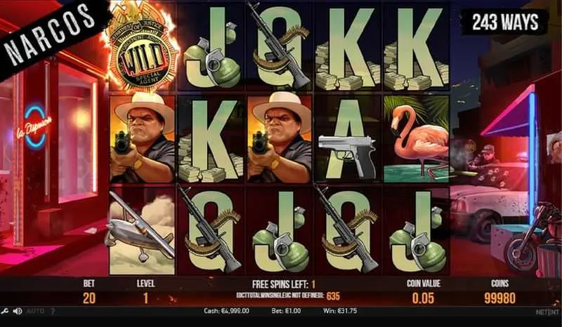 Automat Narcos - Free spins bonus