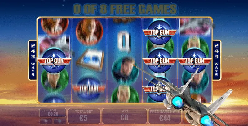 Výherní automat Top Gun - Danger Zone Free Spins (bonus)