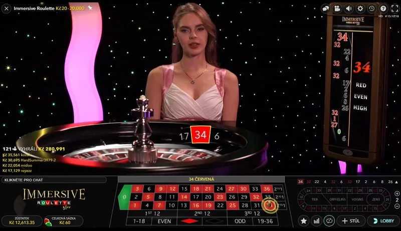 Krupiérka v live casinu Slottica