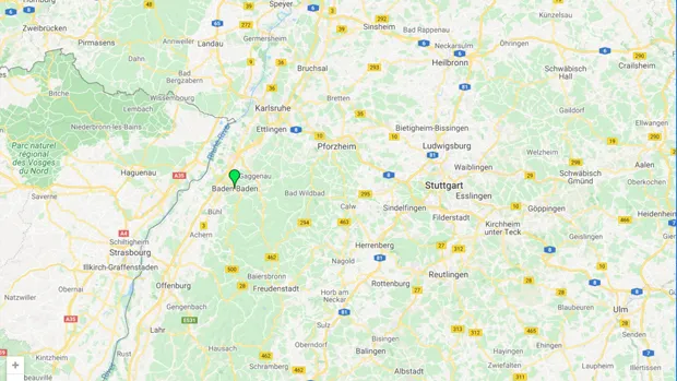 Baden-Baden casino - mapa